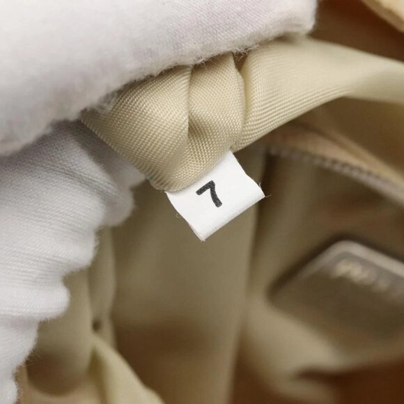 PRADA Shoulder Bag Nylon Plastic Cream Clear - Picture 11 of 16